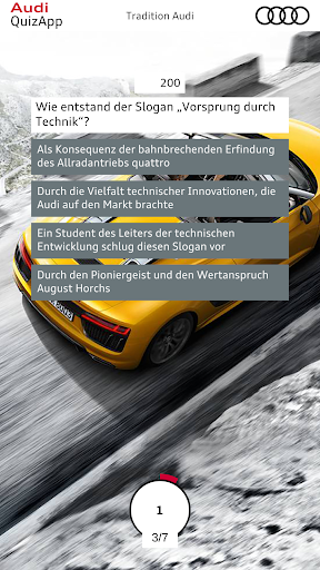 Audi Quiz Screen 2