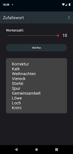 Zufallswort Screen 2