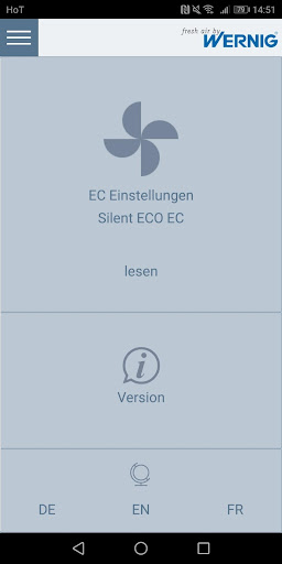 Android application Wernig ECO EC screenshort