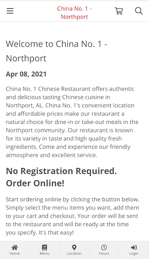 Android application China No. 1 - Northport Order screenshort