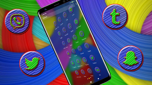 3D Colorful Curve Theme Screen 2