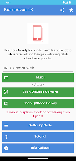 Android application Examnovasi screenshort