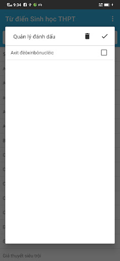 Từ điển Sinh học THPT Screen 3