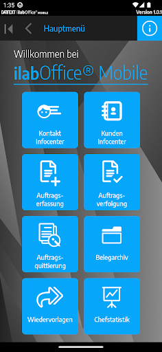 Android application ilabOffice® Mobile screenshort