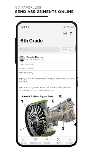 Android application Zoho Classes screenshort