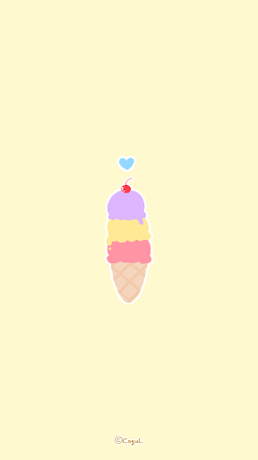 Android application 카카오톡 테마 - 아이스크림콘_소프트옐로 screenshort