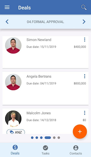 Android application Salestrekker screenshort