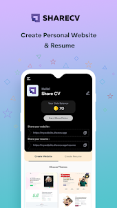 Share CV: Website Resume Maker