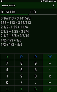 Fraction Calculator "Fractal MK-12P" Screenshot