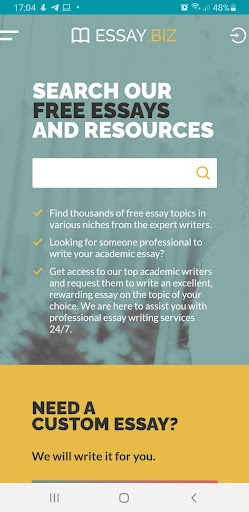 Android application EssayHelp screenshort