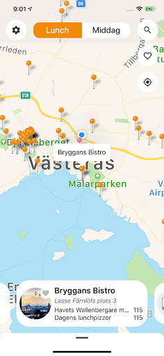 Android application Gastrogate restaurangguide screenshort