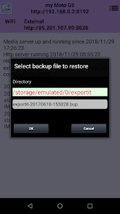 eXport-it server Screenshot