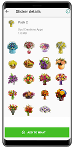 Captura 7 WASticker - Amor flores android