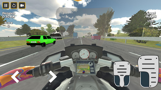 Android application Motorcycle Traffic Rider screenshort