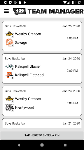 406 Sports Team Manager Screen 2