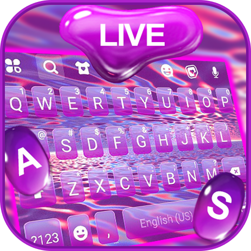 Laser Waves Keyboard Backgroun logo