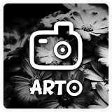 Arto: black and white photo icon