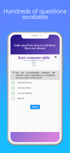 Android application Basic computer skills - Quiz screenshort