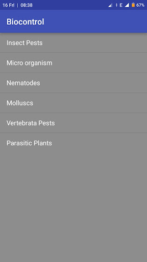 Android application Biocontrol of pests screenshort