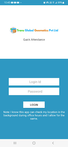 Android application TGG Attendance screenshort
