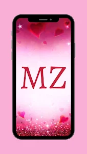 M + Z Letters Love Wallpapers