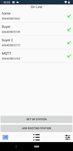 Android application IoTStation screenshort