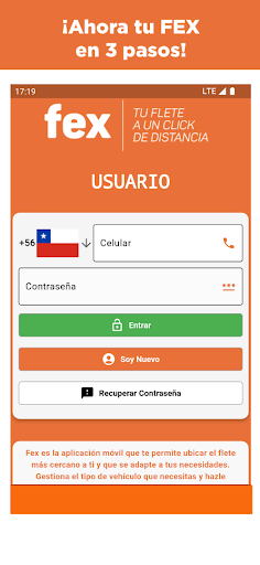 Android application FEX: Fletes y Despachos screenshort