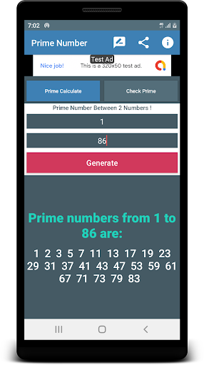 Check Prime Number Calculator Screen 2