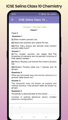 ICSE Selina Class 10 Chemistry Screen 2