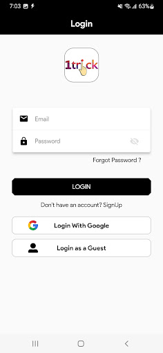 Android application 1Trick screenshort
