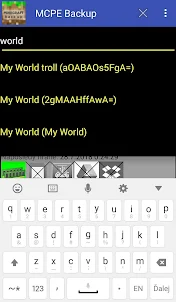 MCPE Backup