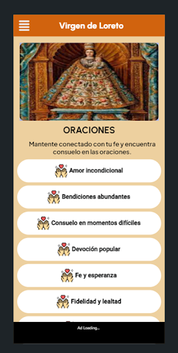 Android application Oraciones Virgen de Loreto screenshort