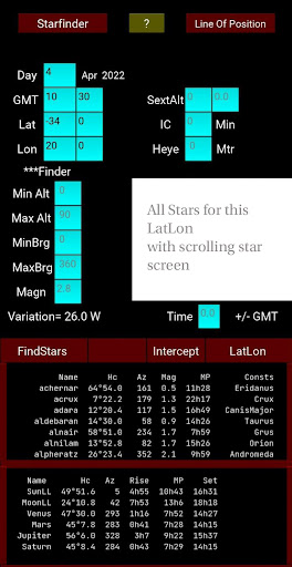 StarFinder Screen 2