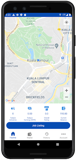 Android application Bleudash Job screenshort