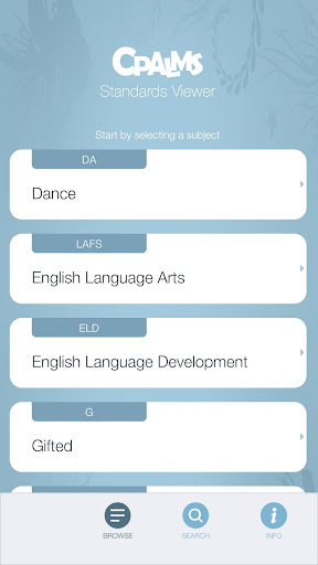 Android application CPALMS Standards Viewer screenshort