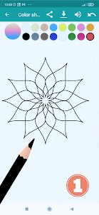 Mandala: Coloring - Drawing
