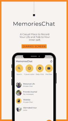 Android application MemoriesChat: Casual Journal screenshort