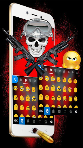 Armed Skull Keyboard Theme Screen 2