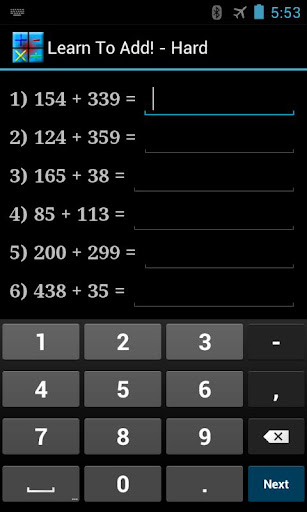 Math Mania Screen 2