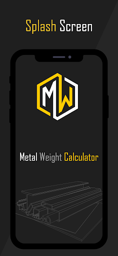 Android application Metal Weight Calculator screenshort