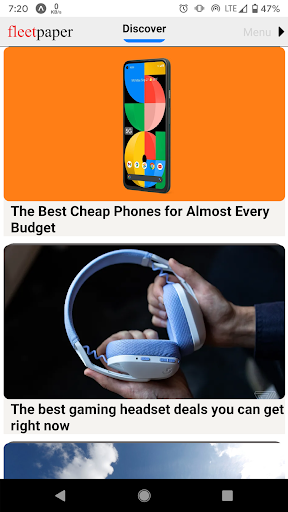 Android application Fleetpaper screenshort