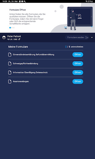 Android application mediDOK eForms screenshort