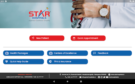 Star Hospitals Kiosk Screen 2