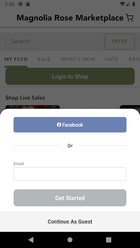 Android application Magnolia Rose Marketplace screenshort