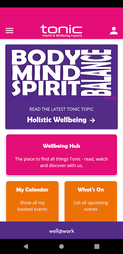 Android application Tonic And Me screenshort