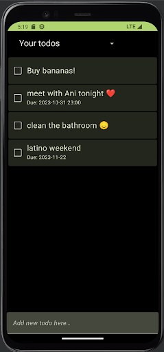 Android application My Todos screenshort