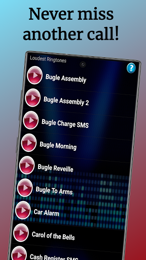 Android application Loudest Ringtones screenshort