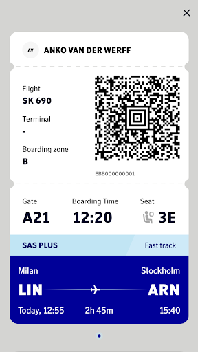 Screenshot of SAS – Scandinavian Airlines