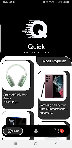 Android application Quick Store screenshort