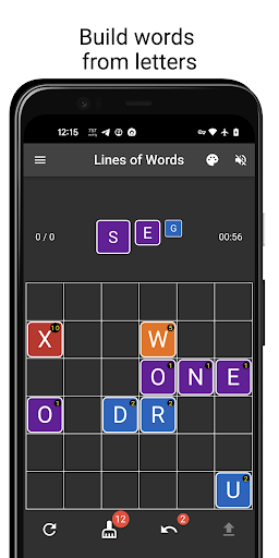 Android application Lines of Words screenshort